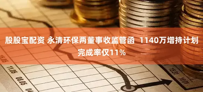 股股宝配资 永清环保两董事收监管函  1140万增持计划完成率仅11%