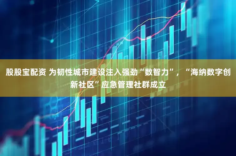 股股宝配资 为韧性城市建设注入强劲“数智力”，“海纳数字创新社区”应急管理社群成立