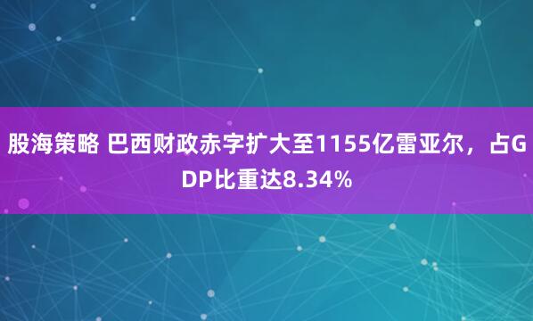 股海策略 巴西财政赤字扩大至1155亿雷亚尔，占GDP比重达8.34%